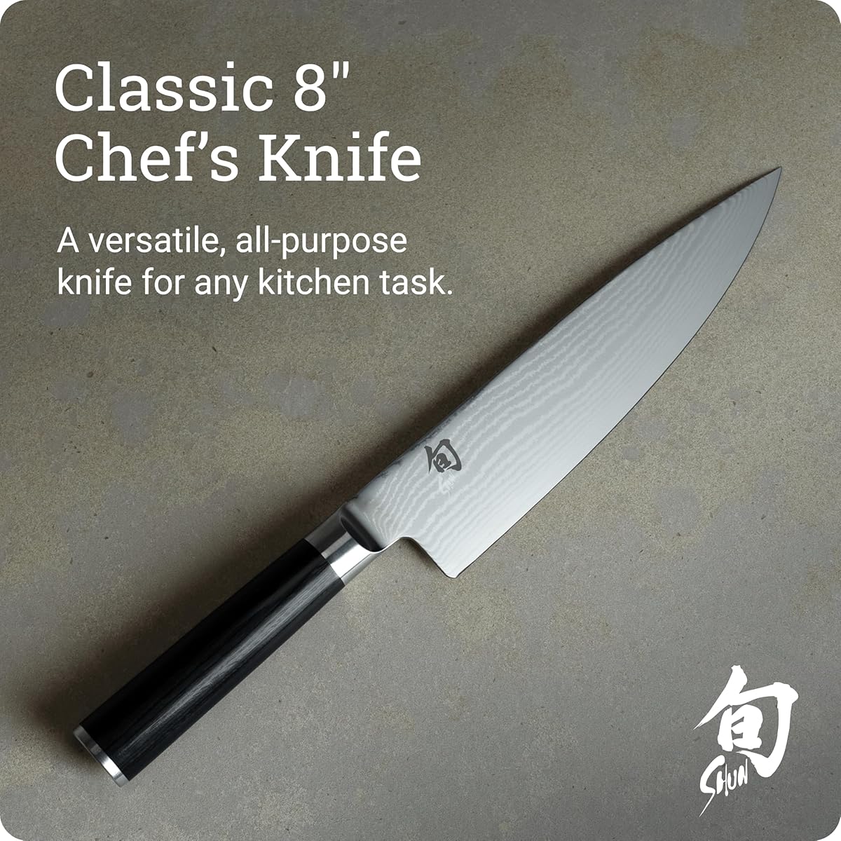 Shun Classic D-shaped pakkawood handle