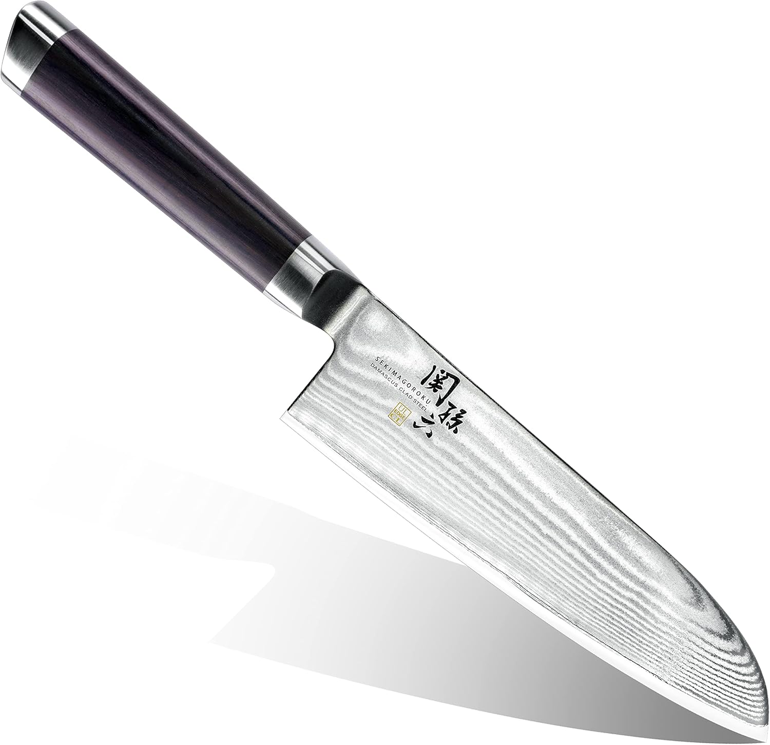 Kai Seki Magoroku Damascus santoku knife full view