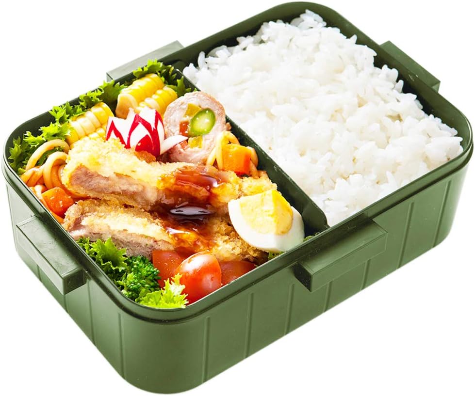 Skater YZFL9 bento box packed with rice, katsu and vegetables