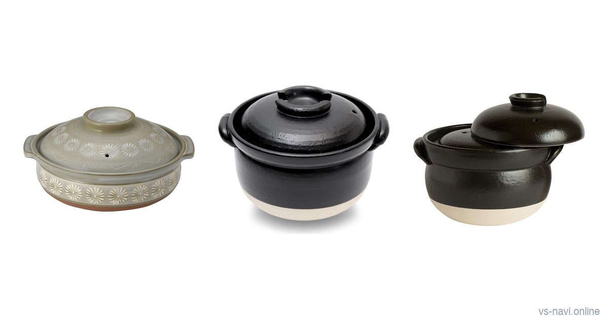 Ginpo Hana Mishima, TOYO CASE a​nd Banko 3-go donabe clay pots compared