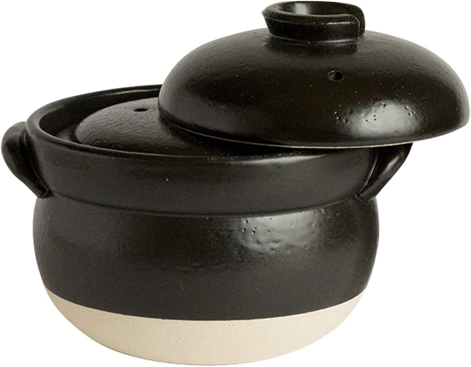 Banko ware 3-go donabe rice pot, tall deep body with rounded double lid