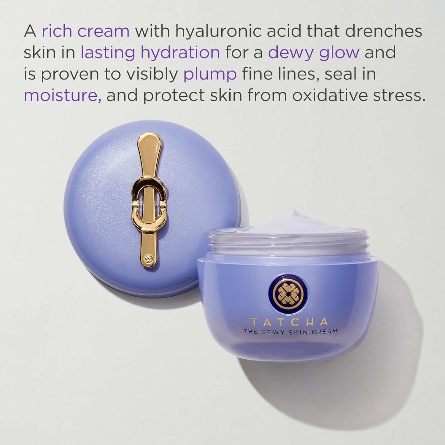 Tatcha The Dewy Skin Cream in use
