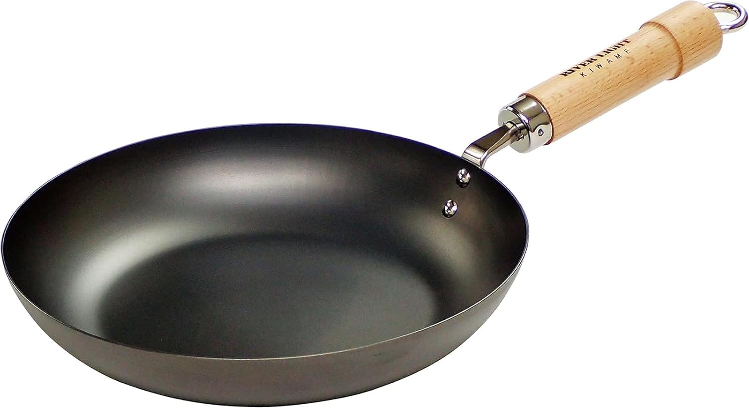 River Light Kiwame 26cm iron frying pan on a white background