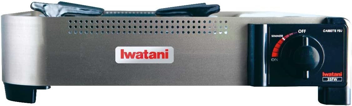 Side profile of the Iwatani 35FW showing how low the 3.7 inch body sits on a table