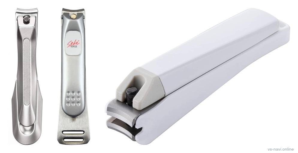 Green Bell G-1205, Seki Edge SS-106 and Kai 001 S nail clippers