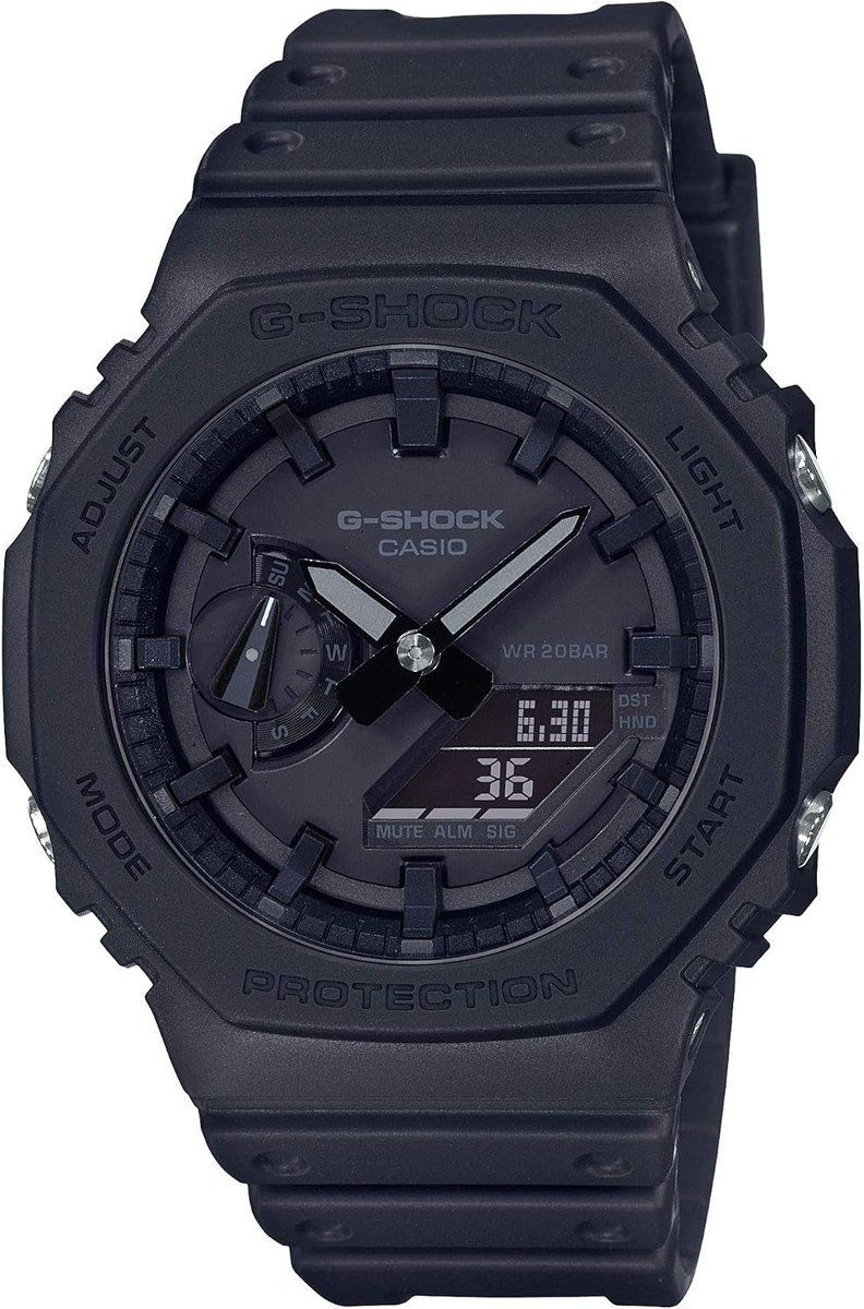 Casio G-SHOCK GA-2100-1A1 black analog-digital octagonal watch