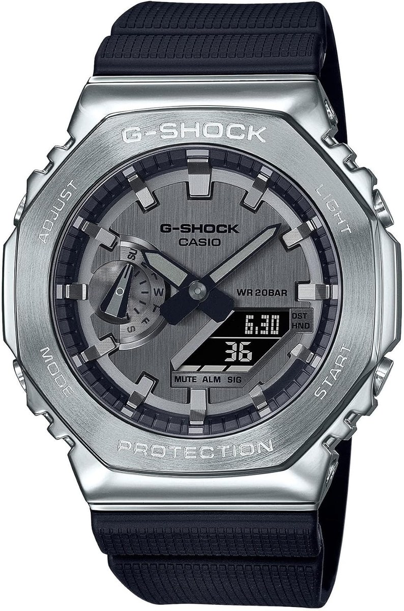 Casio G-SHOCK GM2100-1A metal bezel analog-digital watch