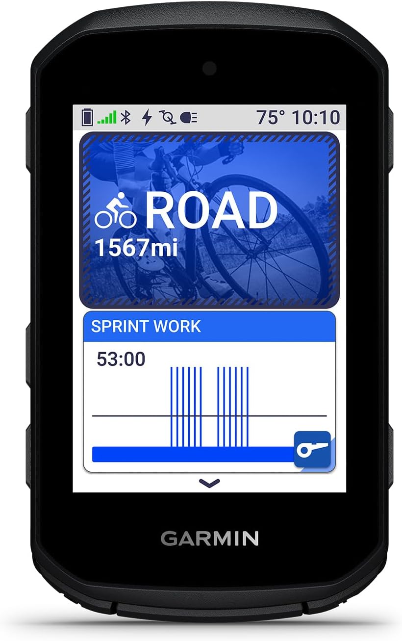 Garmin Edge 850 compact GPS cycling computer in black with side buttons