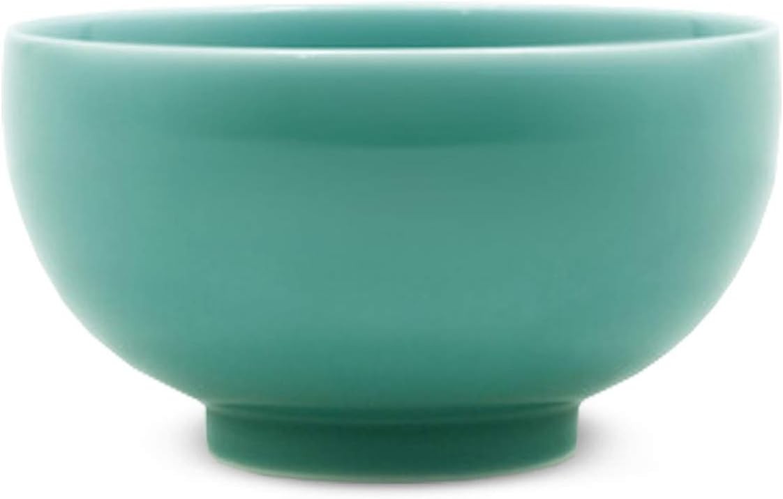 Hakusan Porcelain celadon deep noodle bowl on a white background