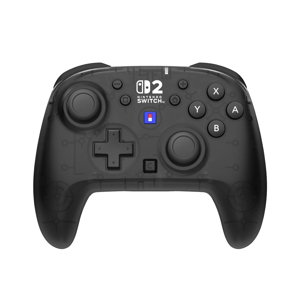 HORI Wireless HORIPAD Turbo for Switch 2 in black, front view