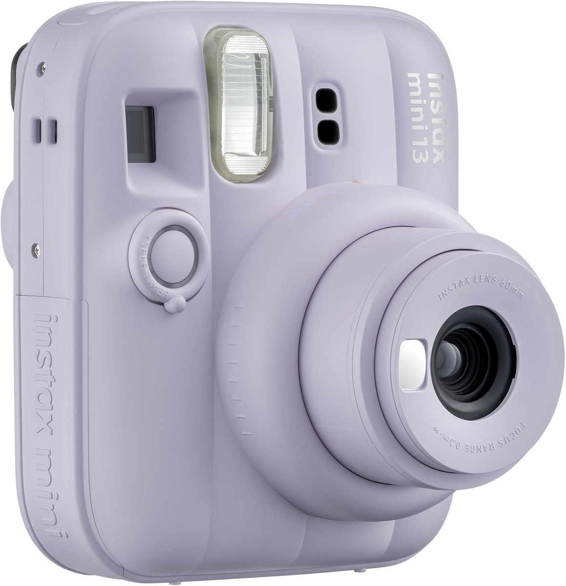 instax mini 13 in Dreamy Purple, front three-quarter view