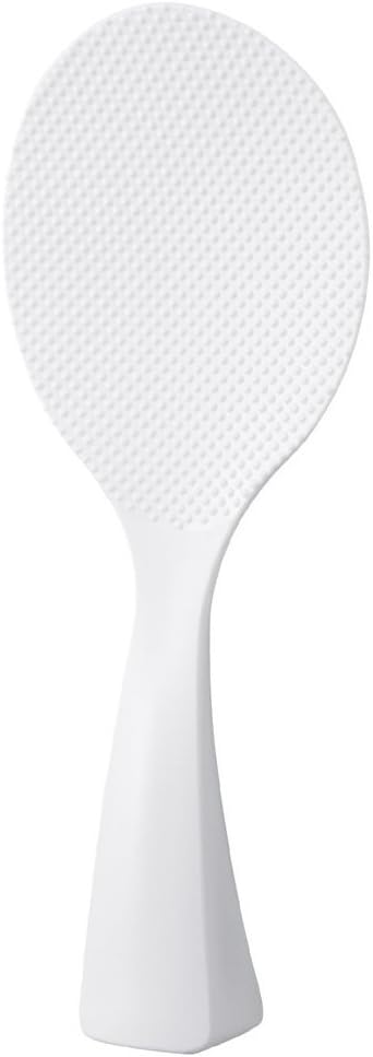 Marna white standing rice paddle with a dimpled blade and a squared base