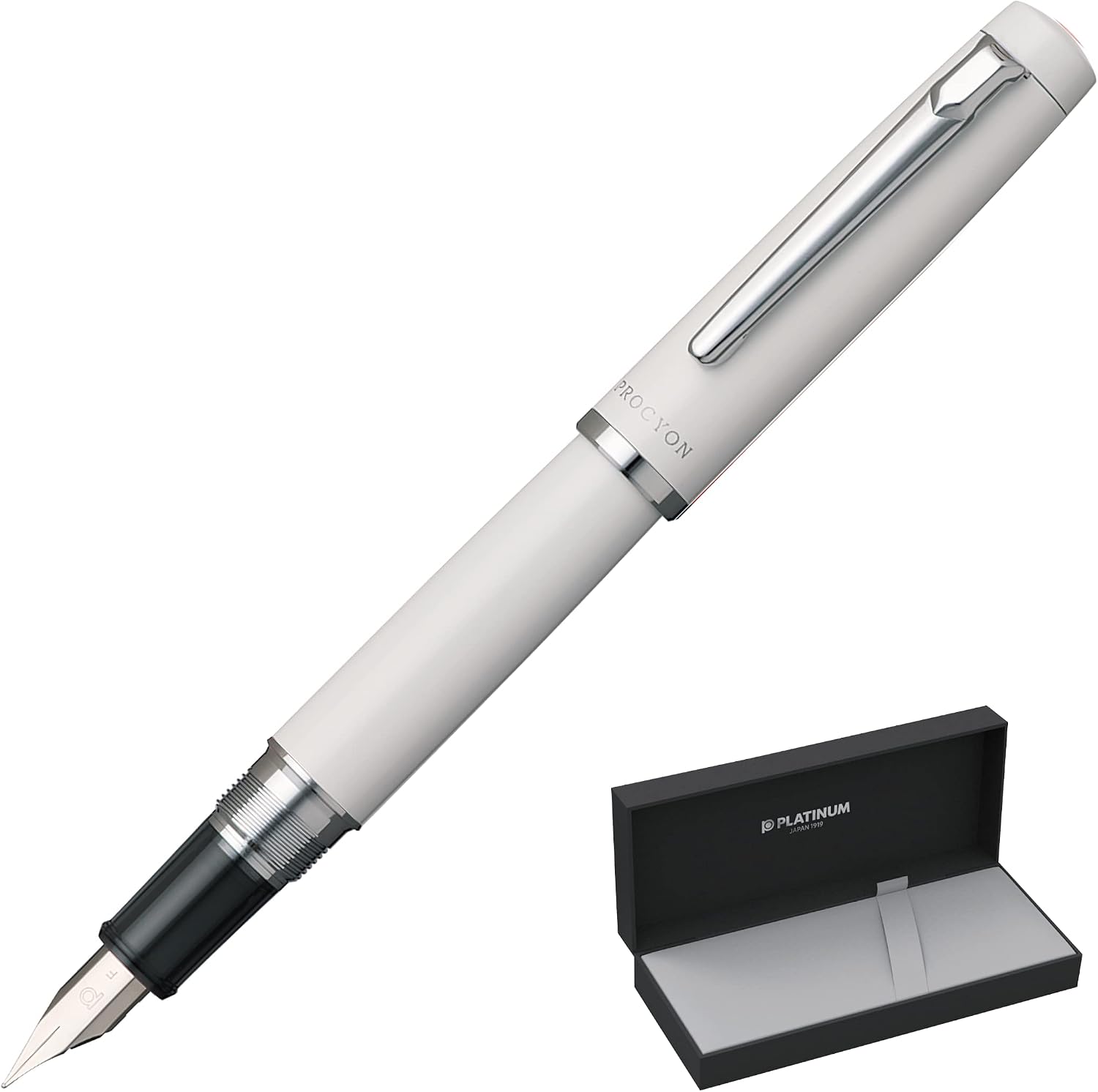 Platinum Procyon fountain pen in Porcelain White with its box