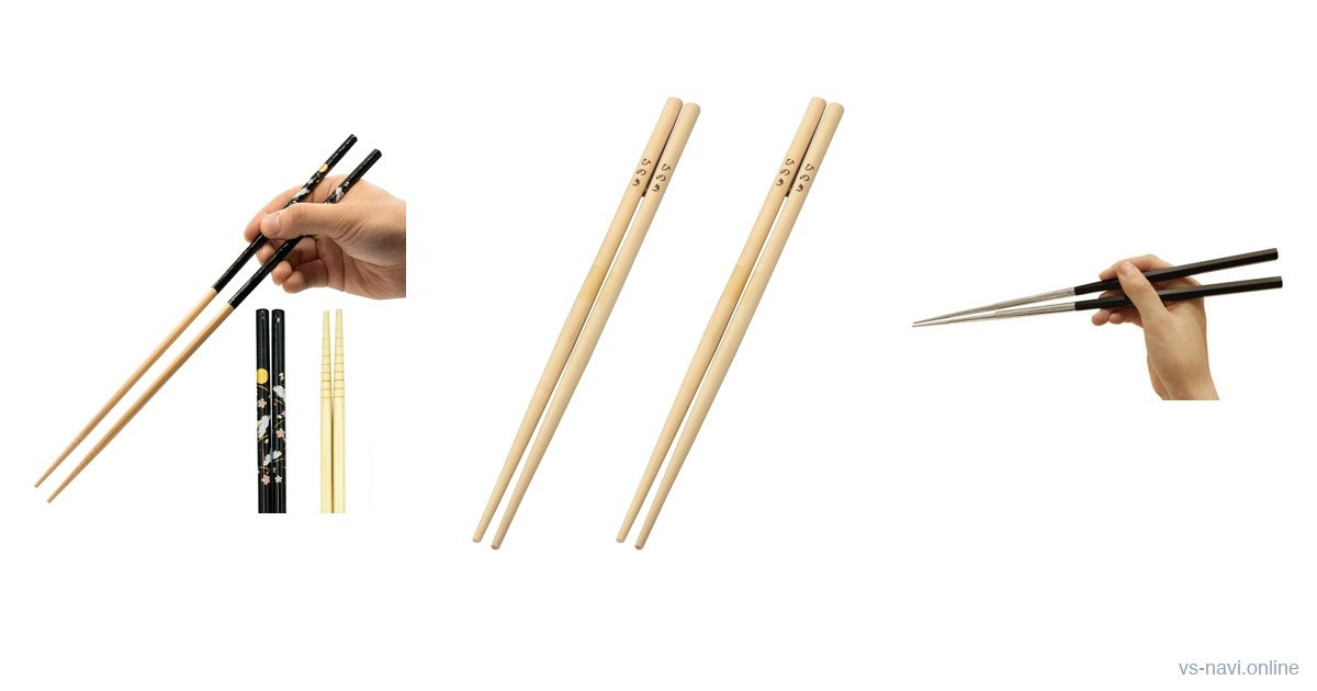 Tanaka Hashi bamboo saibashi, a pair of hinoki cooking chopsticks and the Kai SELECT100 stainless saibashi on a white background