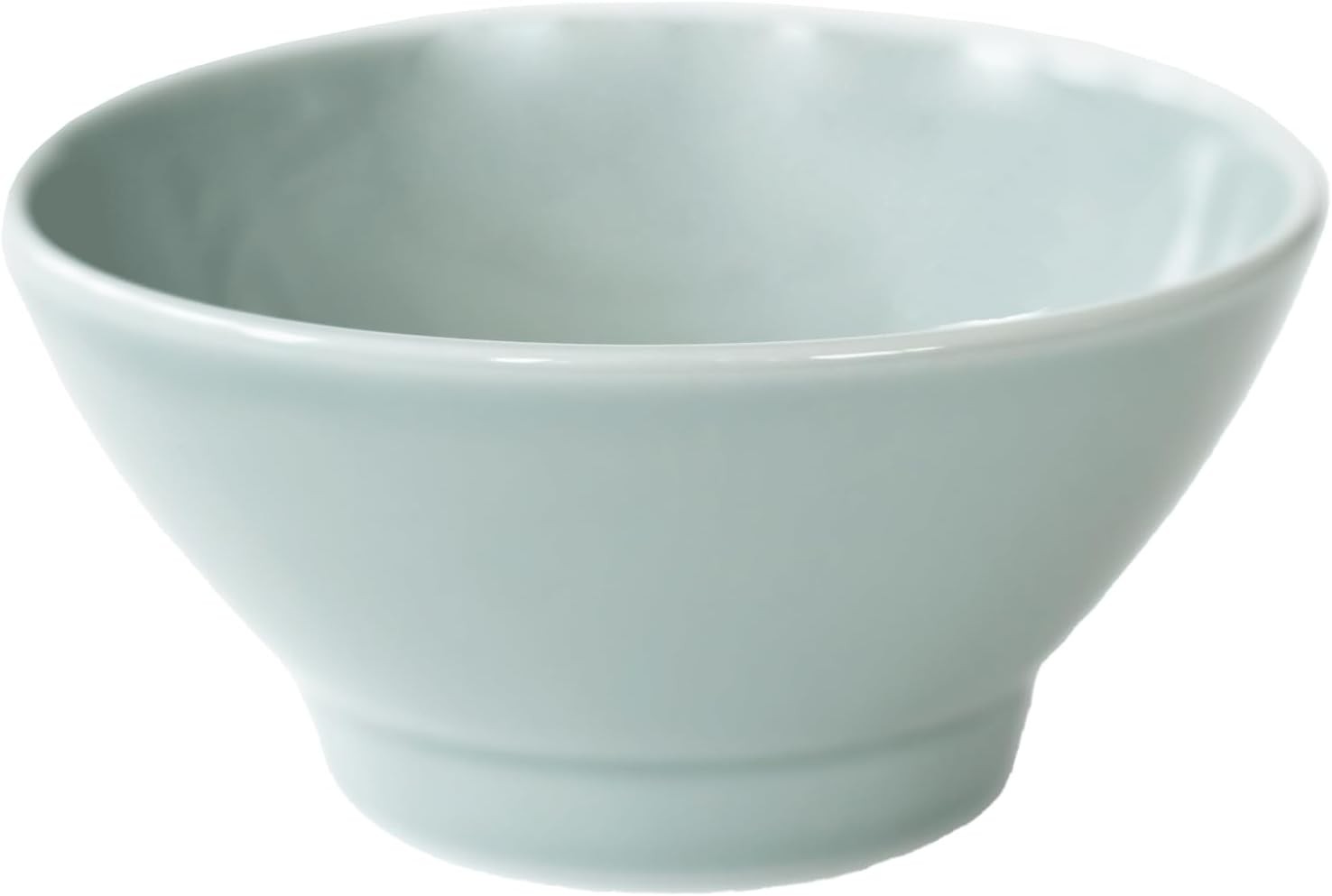 Saikai Common rice bowl in pale gray porcelain on a white background