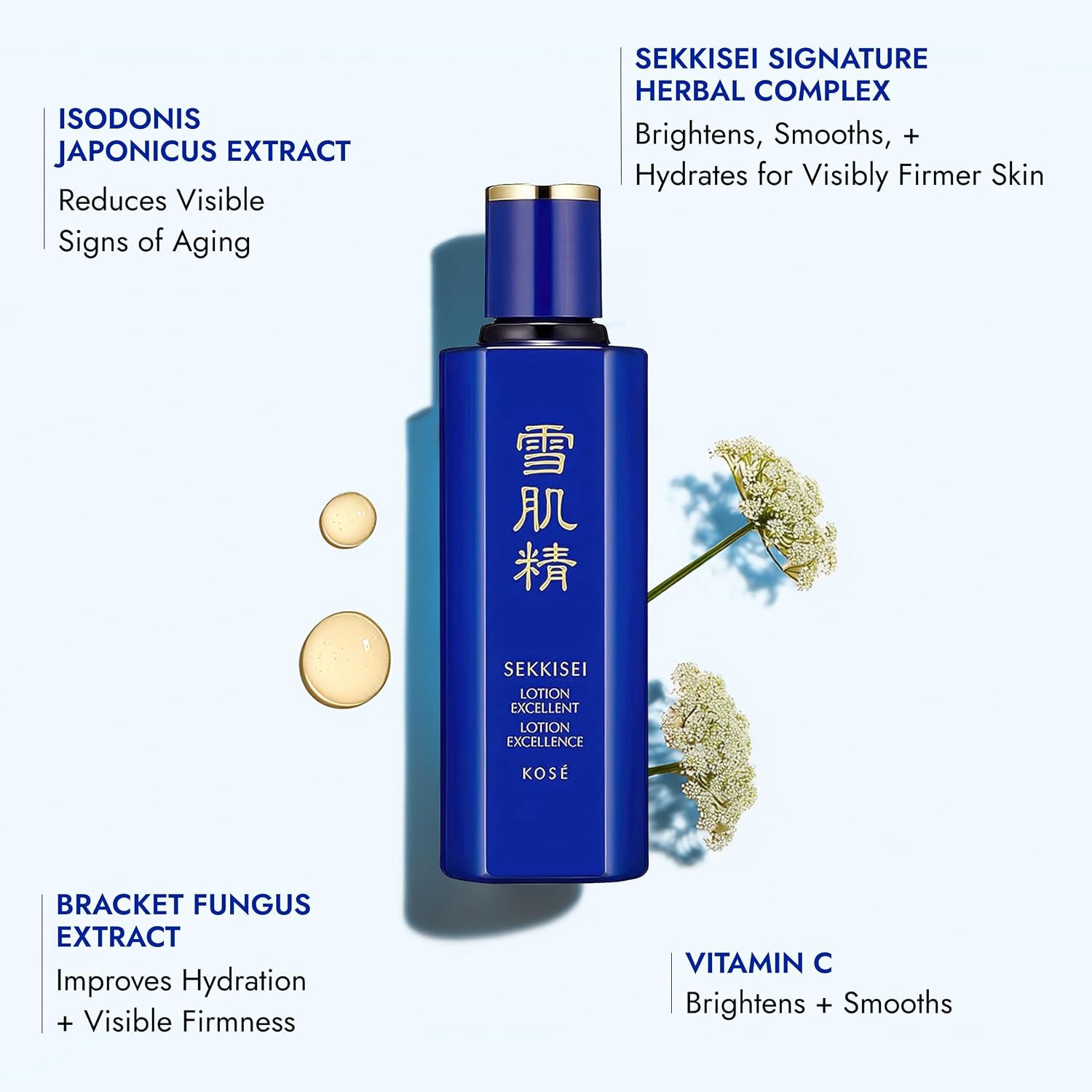 Sekkisei Lotion Excellent bottle with herbal ingredients including vitamin C