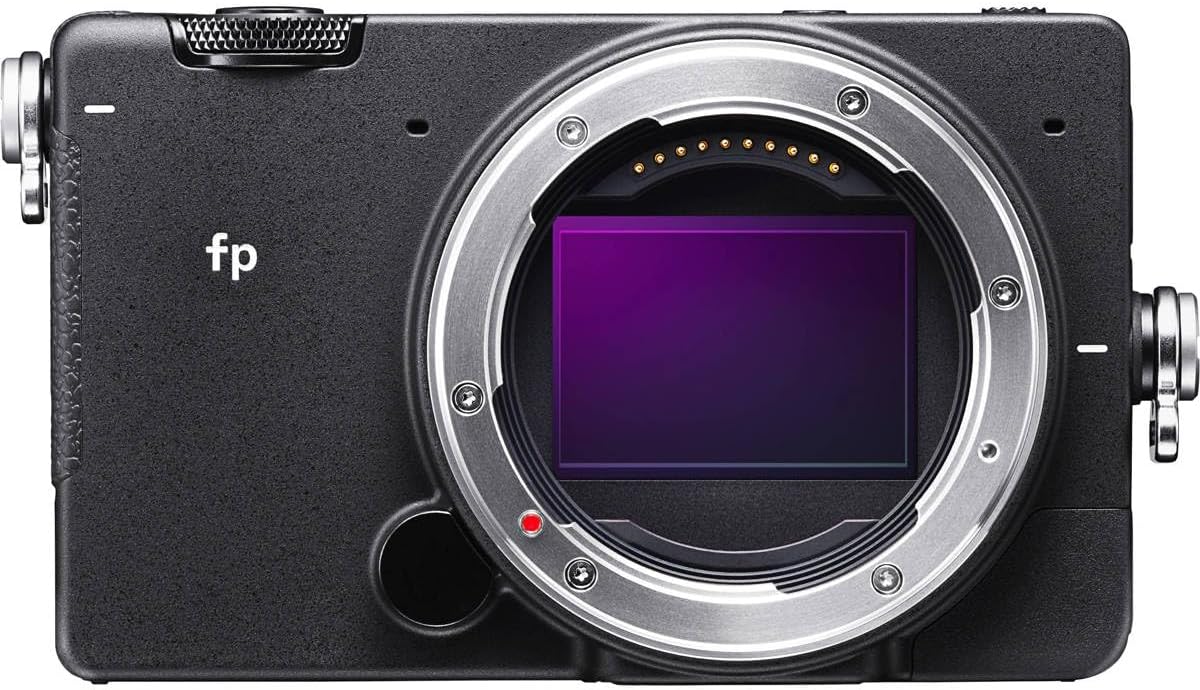 Sigma fp full-frame mirrorless camera body front view with L-Mount