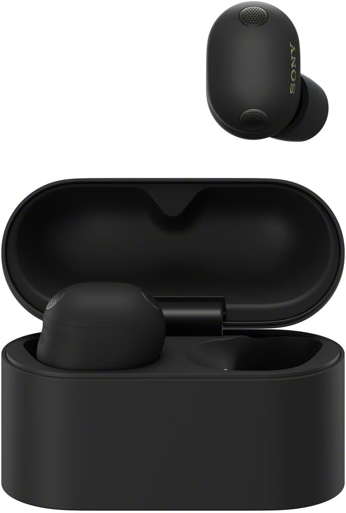 Sony WF-1000XM6 open charging case with earbud