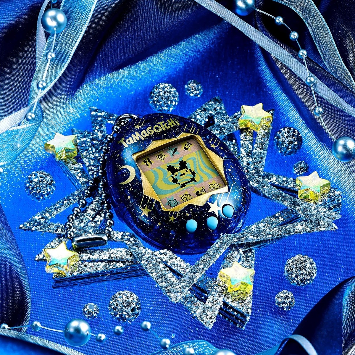 Tamagotchi Original Starry Shower styled with stars and glitter