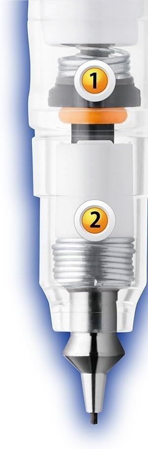 Cutaway view of the Zebra DelGuard tip showing the two spring stages that protect the lead